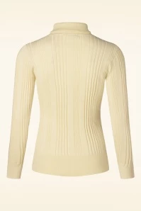 King Louie Club Rib Rollneck Top In Cream 6 King Louie Club Rib Rollneck Top In Cream - Image 4