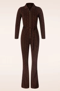 King Louie Macy Tempest Flared Jumpsuit In Cognac Orange 4 King Louie Macy Tempest Flared Jumpsuit In Cognac Orange - Image 2