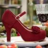 Angie Sugarcoated Suede Pumps In Jester Red -King Louie Shop 244800 lola ramona x topvintage04818 category