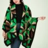 Jacquard Poncho In Green 2 Jacquard Poncho In Green -King Louie Shop 244820 Surkana 47144 Poncho Green Poke Plant 230809 007W category