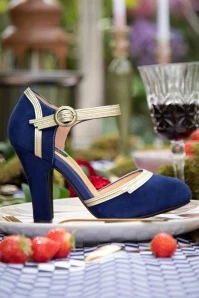 June Forbidden Fruit Pumps In Navy And Gold 5 June Forbidden Fruit Pumps In Navy And Gold - Image 3