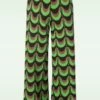 Tara Trousers In Green -King Louie Shop 244859 Surkana 47174 Trousers Pattern Green Brown Black 08082023 404W category
