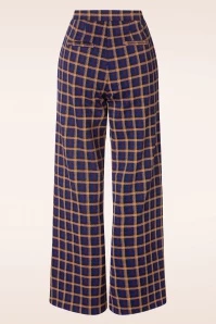 King Louie Shop -King Louie Shop 244862 Surkana 47175 Trousers Ruit Blue Brown 08082023 406W category