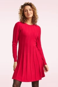 Nina Knitted Dress In Red 3 Nina Knitted Dress In Red