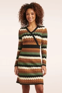 Hazel Crossover Knit Dress In Multi