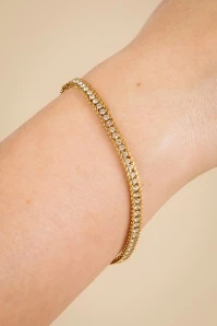 Crystal Bracelet In Gold And White 3 Crystal Bracelet In Gold And White