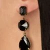 Shine On Earrings In Black And Grey