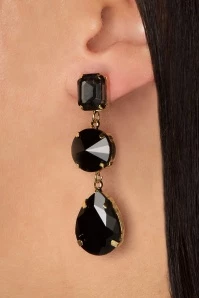 Shine On Earrings In Black And Grey