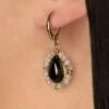 Small Stone Drop Earrings In Black -King Louie Shop 245050 Day and Eve 48733 Earrings Small Stone Black 230804 501W category