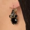 Temple Stone Earrings In Black And Grey