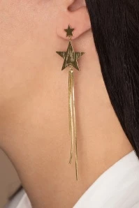 Star Waterfall Earrings In Gold