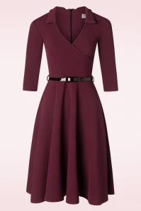 Elena Swing Dress In Wine