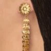 Flower Fringe Earrings In Gold 1 Flower Fringe Earrings In Gold -King Louie Shop 245087 Day and Eve 48730 Earrings Flower Fringe Gold 230804 502W category