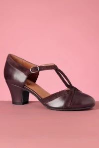 Fiorello T-Strap Pumps In Wine 4 Fiorello T-Strap Pumps In Wine - Image 2