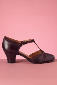 Fiorello T-Strap Pumps In Wine 3 Fiorello T-Strap Pumps In Wine
