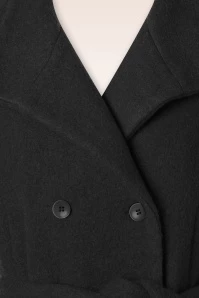 Cally Belted Coat In Black 5 Cally Belted Coat In Black - Image 3