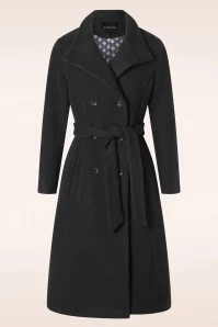 Cally Belted Coat In Black