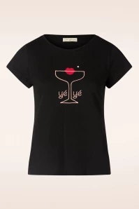 Champagne O'clock T-Shirt In Black