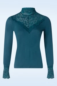 Soraya Lace Top In Garda Petrol