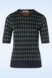 Merry Holiday Tree Jumper In Navy