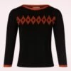 Atomic Star Jumper In Black And Red
