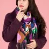 Ivy Scarf In Multi -King Louie Shop 245351 Smashed Lemon 47803 Scarf Colorful Purple green 230816 510W category