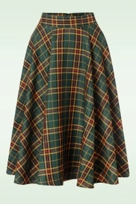Highland Swing Skirt In Green