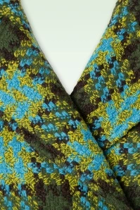 King Louie Maura Muller Check Short Coat In Olive Green 7 King Louie Maura Muller Check Short Coat In Olive Green - Image 5