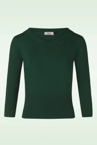 Sweet Scallop Jumper In Green