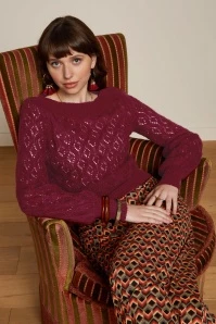 King Louie Erin Bell Top Borgo In Cabernet Red