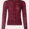 King Louie Puff Borgo Cardigan In Cabernet Red -King Louie Shop 245417 King louie 46857 sweater cardi puff borgo 230412 502W category