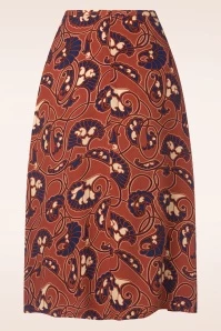 King Louie Juno Cecilia Midi Skirt In Spicy Brown 5 King Louie Juno Cecilia Midi Skirt In Spicy Brown - Image 3