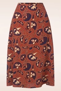 King Louie Juno Cecilia Midi Skirt In Spicy Brown 4 King Louie Juno Cecilia Midi Skirt In Spicy Brown - Image 2