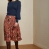 King Louie Juno Cecilia Midi Skirt In Spicy Brown -King Louie Shop 245467 king louie 46936 Juno Midi Skirt Cecilia Spicy Brown 020LW category