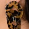 Statement Tort Chunky Chain Earrings In Brown -King Louie Shop 245487 Erstwilder 48497 statement earrings 20230804 003 category