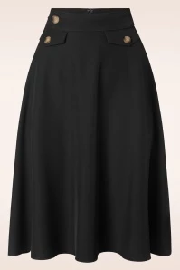 Book Club Swing Skirt In Black