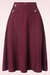 Book Club Swing Skirt In Burgundy