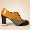 Salvaje Shoe Booties In Black And Cognac -King Louie Shop 245595 Nemonic 48078 Pump Engrasado Cuero Black 230728 501W category