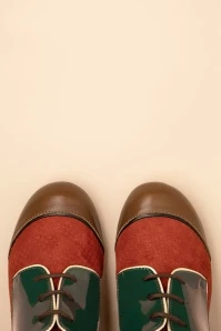 Engrasado Shoe Booties In Green And Burnt Orange 5 Engrasado Shoe Booties In Green And Burnt Orange - Image 3