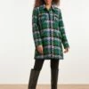 Klara Coat In Purple And Green -King Louie Shop 245632 Smashed Lemon 47800 Coat Long Blue Green Lila 021L category