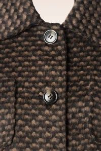 Penny Coat In Black And Brown 5 Penny Coat In Black And Brown - Image 3