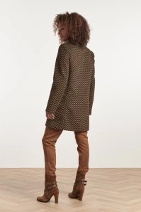 Penny Coat In Black And Brown 6 Penny Coat In Black And Brown - Image 4
