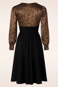 Harriet Swing Dress In Leopard And Black 6 Harriet Swing Dress In Leopard And Black - Image 4