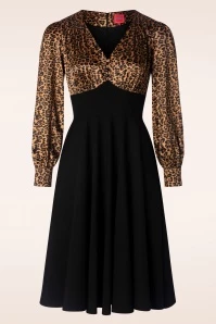 Harriet Swing Dress In Leopard And Black 5 Harriet Swing Dress In Leopard And Black - Image 3