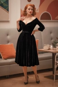 Marilyn Swing Dress In Black