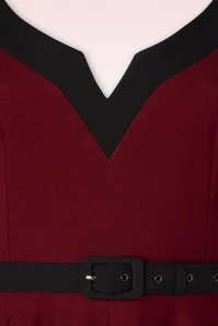 50s Vivienne Swing Dress In Burgundy Red 8 50s Vivienne Swing Dress In Burgundy Red - Image 6