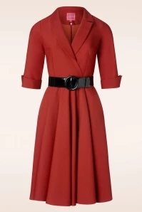 Dorothy Swing Dress In Brick 5 Dorothy Swing Dress In Brick - Image 3