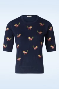 Scandi Fox Jumper In Navy