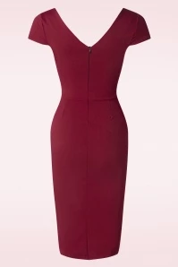 Sadie Pencil Dress In Wine 4 Sadie Pencil Dress In Wine - Image 2