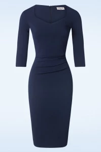 Daphne Pencil Dress In Navy